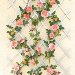 Treillis Extensible - Mini Treillis PVCblanc - 150 X 50 Cm