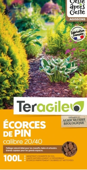 Ecorces De Pin - 20/40 Mm - 100 L - Teragile