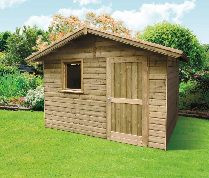 Abri De Jardin En Panneaux 21 Mm - Caméllia - 3,37 X 4,13 M - 13,90 M² 2 Abri De Jardin En Panneaux 21 Mm - Caméllia - 3,37 X 4,13 M - 13,90 M² – Image 2