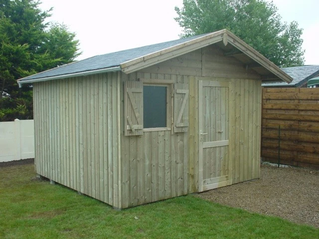 Abri De Jardin En Panneaux 21 Mm - Caméllia - 3,37 X 4,13 M - 13,90 M² 1 Abri De Jardin En Panneaux 21 Mm - Caméllia - 3,37 X 4,13 M - 13,90 M²