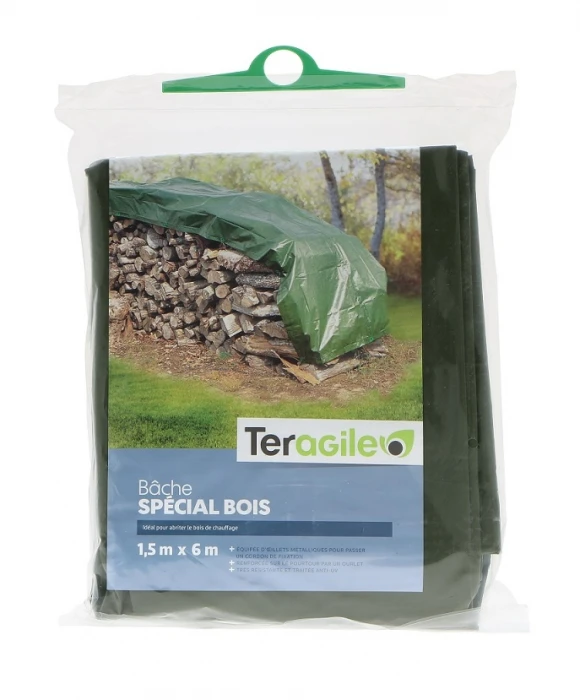 Bâche Bois - Vert - 6 X 1,5 M - Teragile 1 Bâche Bois - Vert - 6 X 1,5 M - Teragile