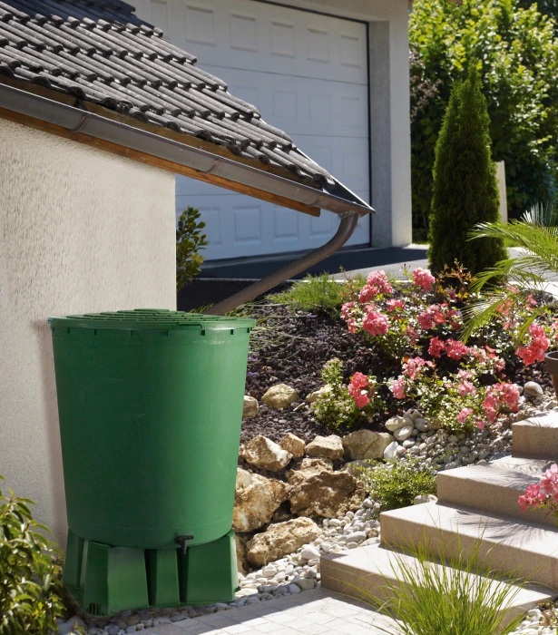 Récupérateur D'eau Rond - BELLI - ø 94 X H 98 - Vert - 500 L 2 Récupérateur D'eau Rond - BELLI - ø 94 X H 98 - Vert - 500 L – Image 2