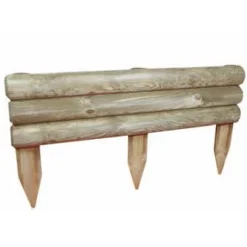 Bordure Demi-rondins à Planter Robuste -Ø 10 X L 100 X H 30/60 Cm
