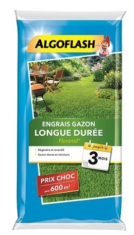 Engrais Gazon Longue Durée - Algoflash - 18 Kg