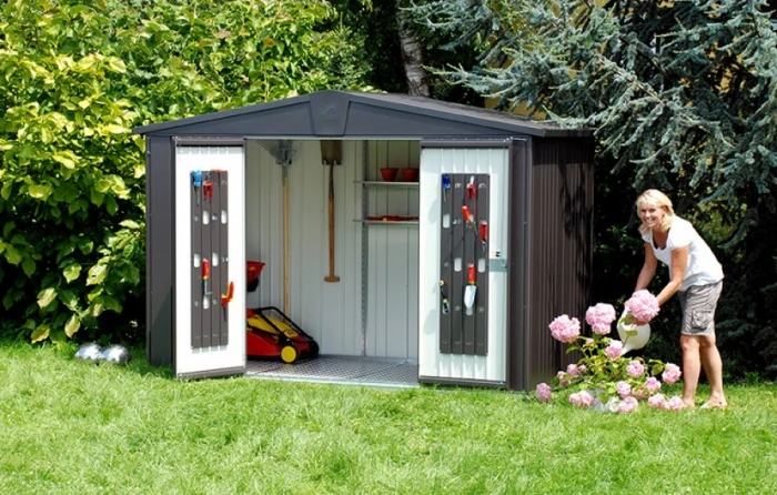 Biohort Auvent - Abri De Jardin Europa - Taille4/5 - Gris Foncé- 144,5 X 224 X 156/181cm 2 Biohort Auvent - Abri De Jardin Europa - Taille4/5 - Gris Foncé- 144,5 X 224 X 156/181cm – Image 2