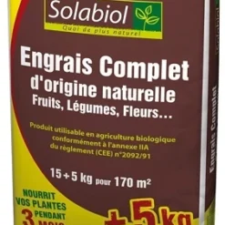 Engrais Complet - Solabiol - 15 + 5 Kg