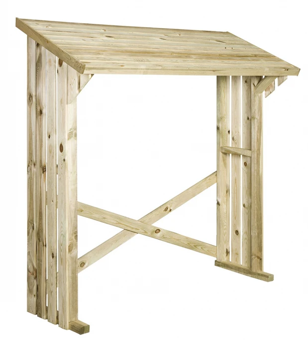 Abri Bûches 2 Stères En Pin OLG - L 180 X L 72 X H 182 Cm 1 Abri Bûches 2 Stères En Pin OLG - L 180 X L 72 X H 182 Cm