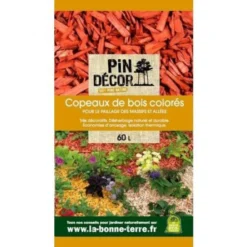 Copeaux De Pin Colorés - Rouge Tuile - 10/30 - 60 L