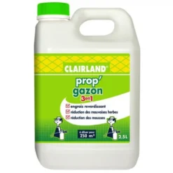 Engrais Gazon Liquide PROP'GAZON 3 En 1- Clairland - Concentré à Diluer - 2,5 L