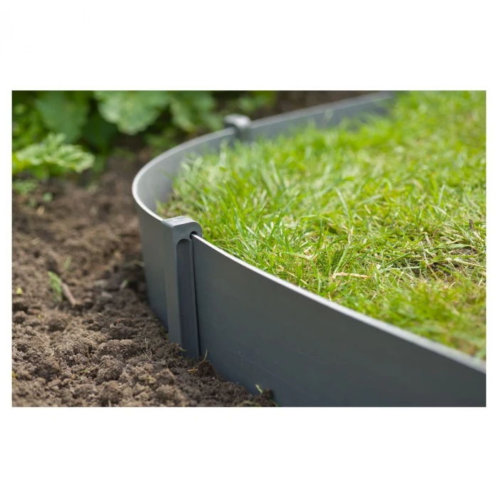 Ancres Pour Bordure De Jardin - PP Recyclé, Gris - H26,7 X 1,9 X 1,8 Cm - 10 X 2 Ancres Pour Bordure De Jardin - PP Recyclé, Gris - H26,7 X 1,9 X 1,8 Cm - 10 X – Image 2