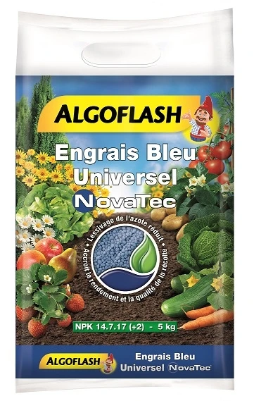 Engrais Bleu Novatec - Algoflash - Sac 5 Kg