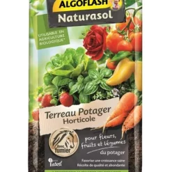 Terreau Potager Horticole Naturasol - Algoflash - 40 L