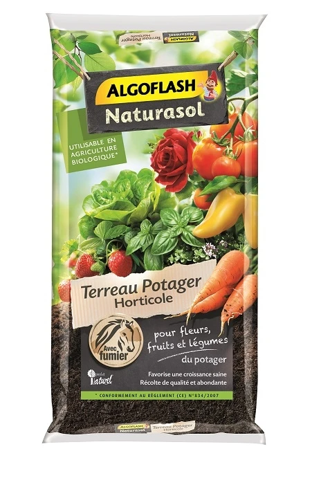Terreau Potager Horticole Naturasol - Algoflash - 40 L 1 Terreau Potager Horticole Naturasol - Algoflash - 40 L