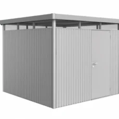 Biohort Abri De Jardin Argent Métallique - Highline H4 - Porte Standard - 275 X 275 X 222 Cm