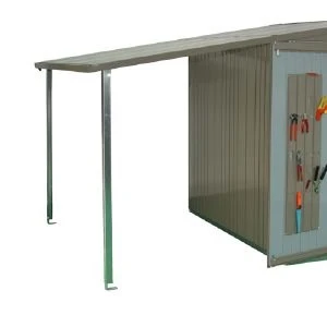 Biohort Auvent - Abri De Jardin Europa - Taille4/5 - Gris Quartz - 144,5 X 224 X 156/181 Cm