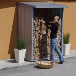 Bûcher Woodstock - Biohort - Taille 150- Argent