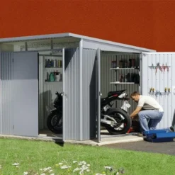 Biohort Fondation - Abri De Jardin Avantgarde A8 - 252 X 332 Cm 9 Biohort Fondation - Abri De Jardin Avantgarde A8 - 252 X 332 Cm -Parfum Herbe Soldes Magasin 1740139 abri de jardin m tal avantgarde taille xxl 2 portes gris argent porte suppl mentaire 2