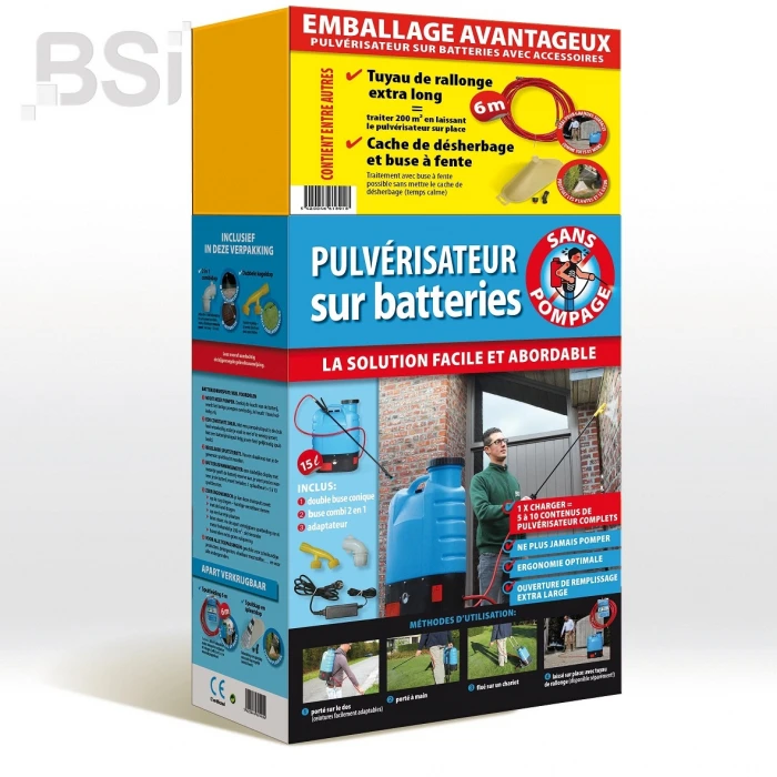 Pulvérisateur Sur Batteries Avec Kit D'accessoires BSI - 15 L 1 Pulvérisateur Sur Batteries Avec Kit D'accessoires BSI - 15 L