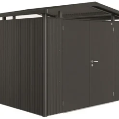 Biohort Abri De Jardin Panorama P3 - Gris Foncé - Double Porte