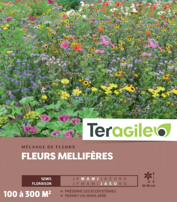 Mélange De Fleurs Méllifères - Graines Pour 100 M² - Teragile 1 Mélange De Fleurs Méllifères - Graines Pour 100 M² - Teragile