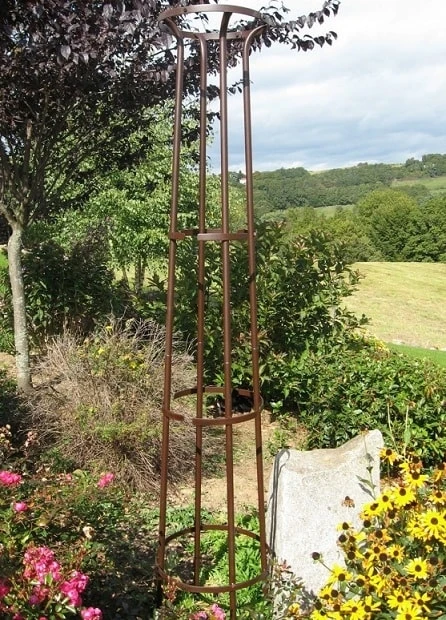 Tuteur Colonne Col évasé - Fer Vieilli -Louis Moulin - 200 Cm 2 Tuteur Colonne Col évasé - Fer Vieilli -Louis Moulin - 200 Cm – Image 2