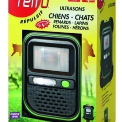 Répulsif Ultrason Chiens Chats Renards Lapins Fouines Herons - 200 à 350m²