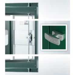 Biohort Abri De Jardin Métal - Taille 5 - Europa - Vert Foncé - 316 X 228 X 209 Cm -Parfum Herbe Soldes Magasin abri de jardin m tal europa serrure cylindrique 2